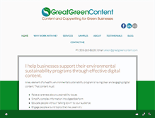 Tablet Screenshot of greatgreencontent.com